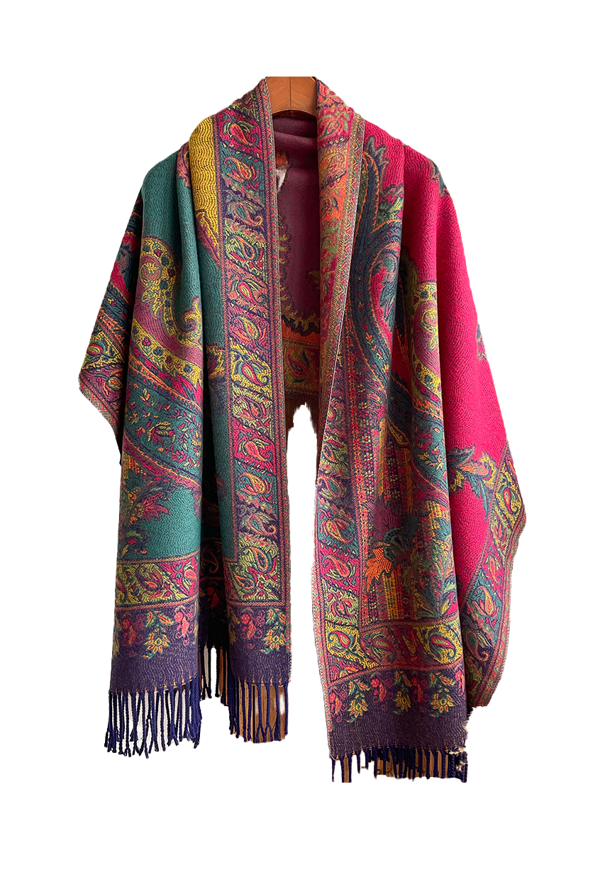 Rectangle shape Scarf In a multi print